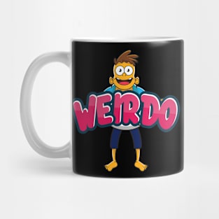 Weirdo Typography | Fun Letters with Simpsons-Style Characte Mug